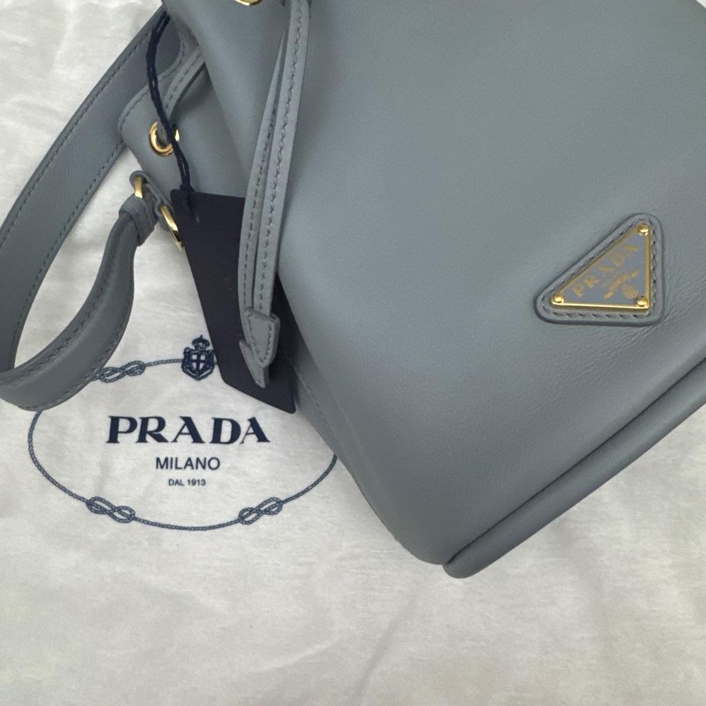 Prada Calfskin Mini Bucket Bag Opaline thumbnail 2