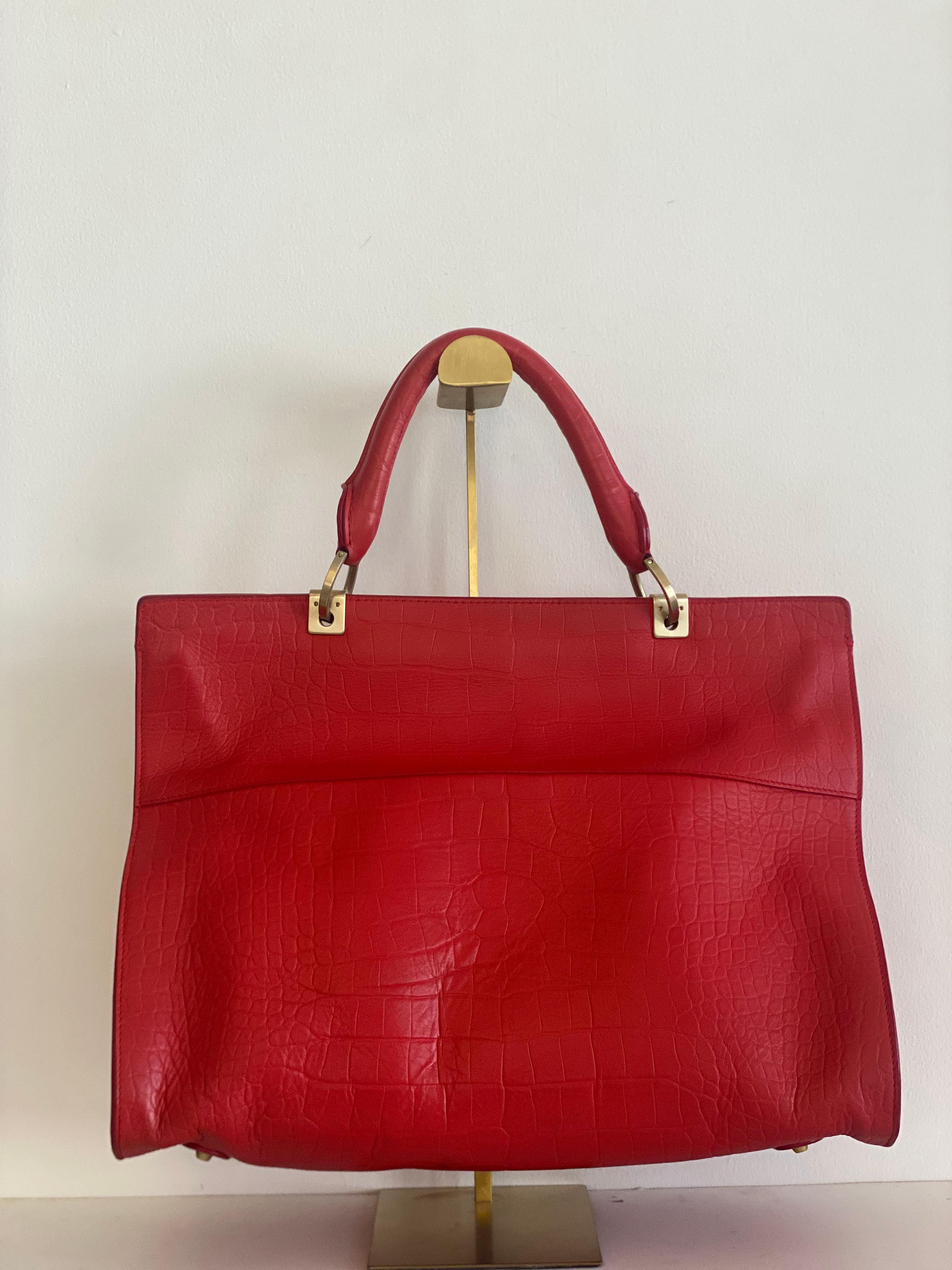 Roberto Cavalli Leather Multiple Pocket Top Handle Bag thumbnail 2