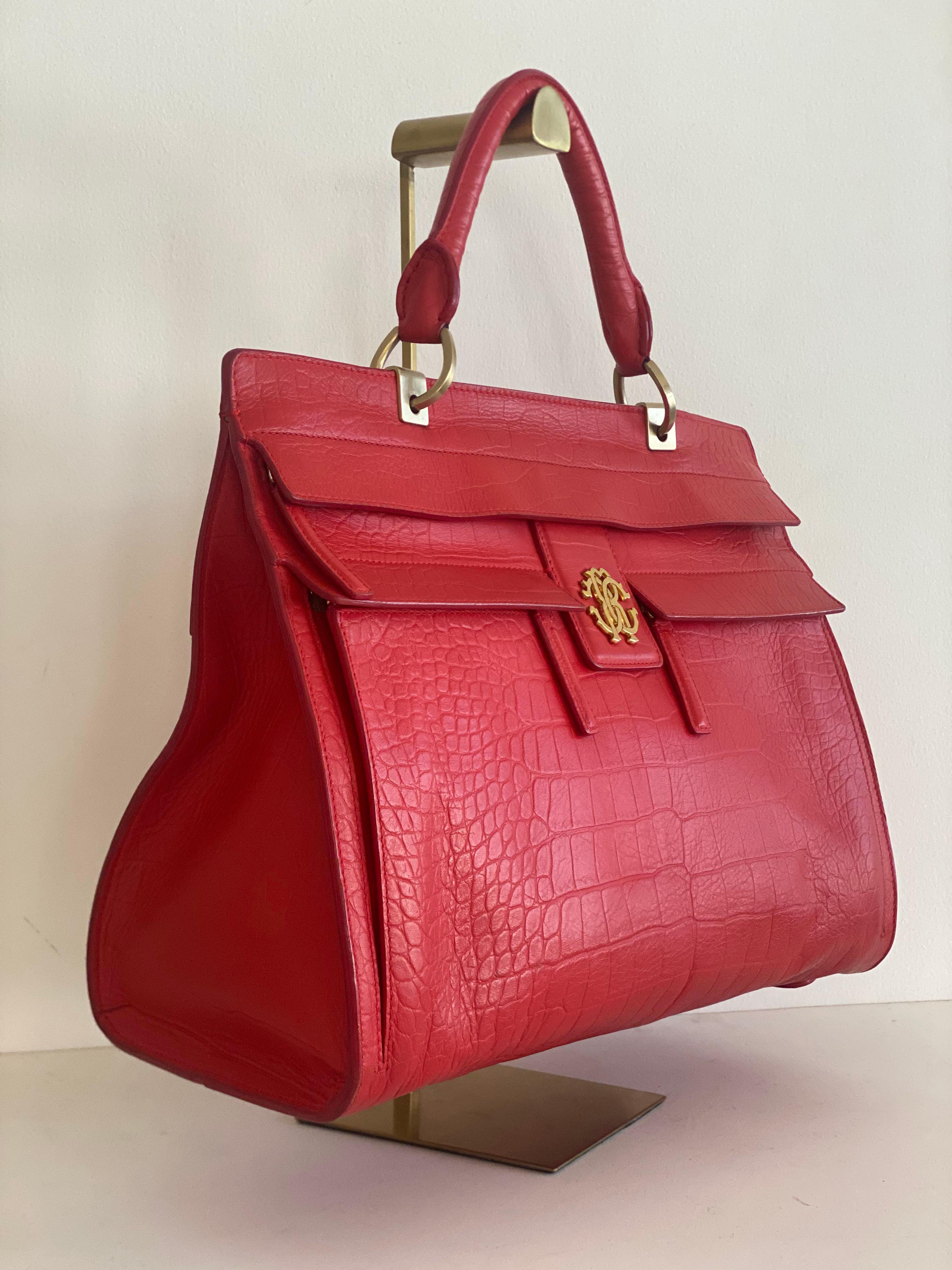 Roberto Cavalli Leather Multiple Pocket Top Handle Bag thumbnail 3