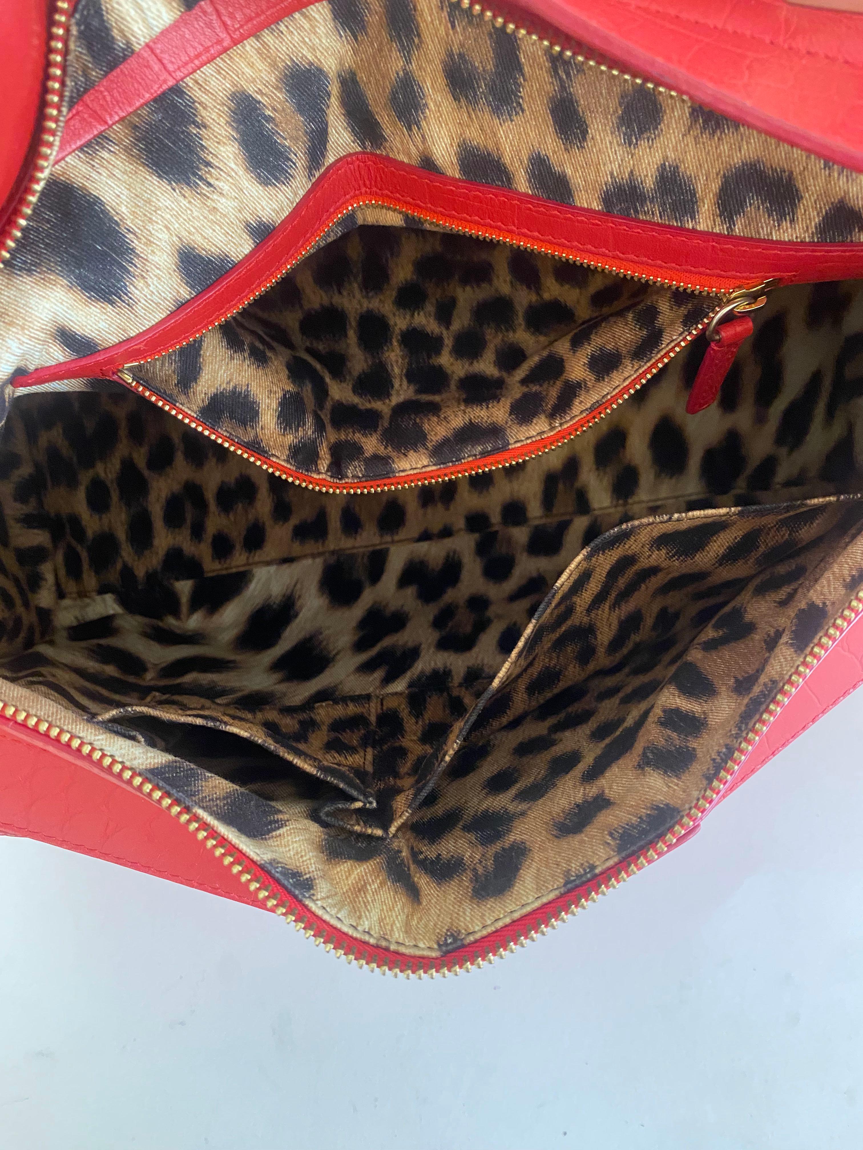 Roberto Cavalli Leather Multiple Pocket Top Handle Bag thumbnail 4