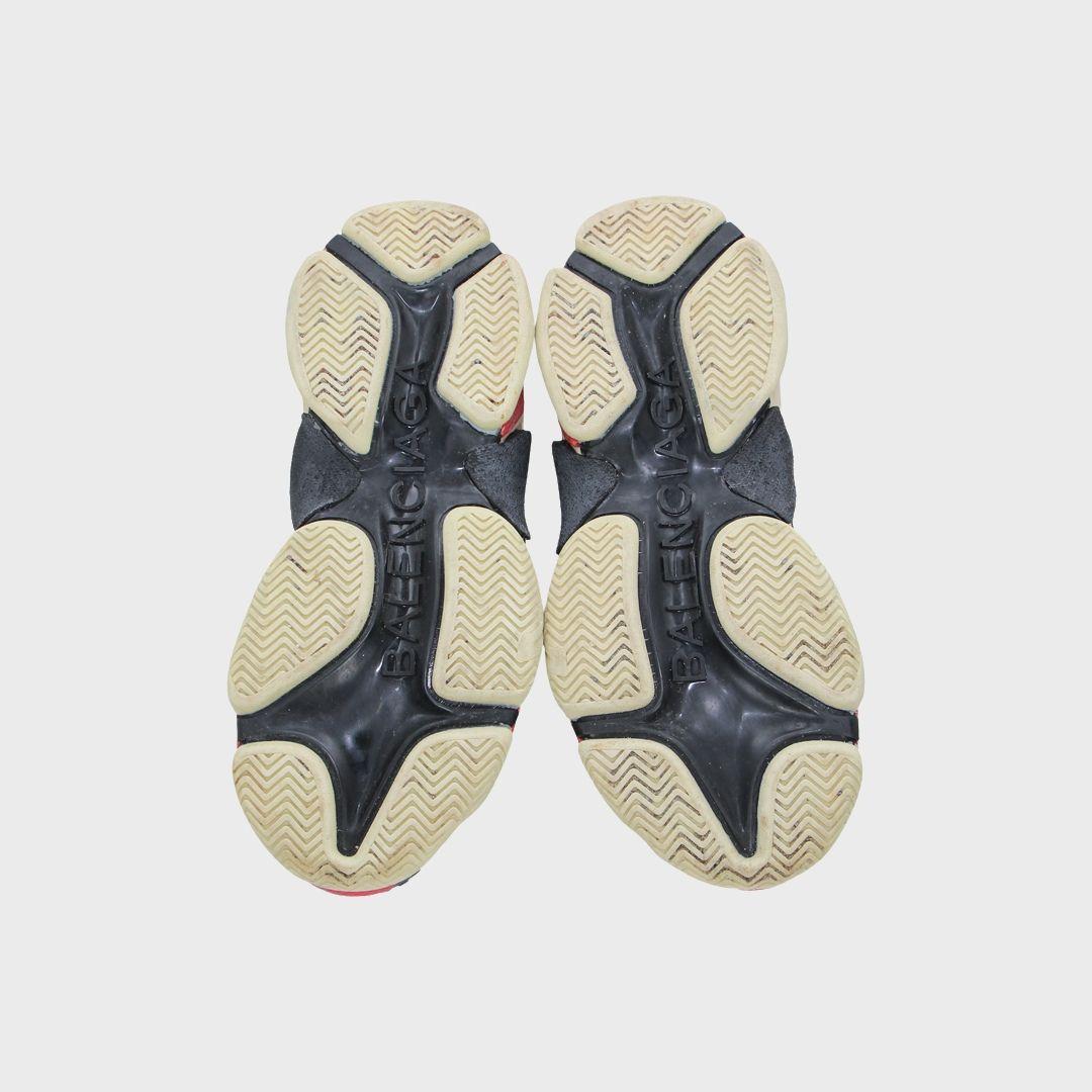 Black Mesh and Nubuck Leather Triple S Sneakers thumbnail 2