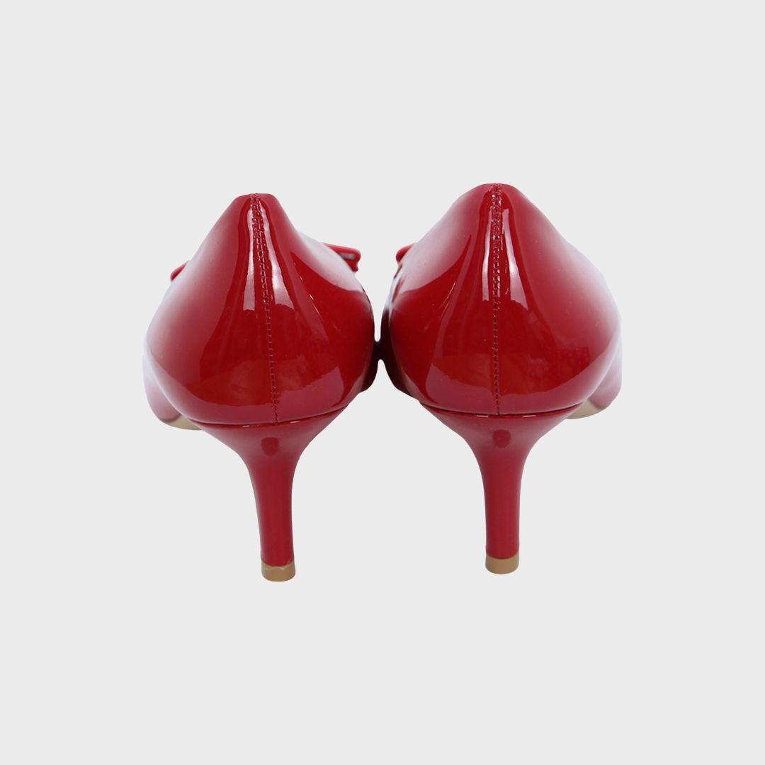 Red Vara Bow Patent Leather Pumps Shoes thumbnail 3