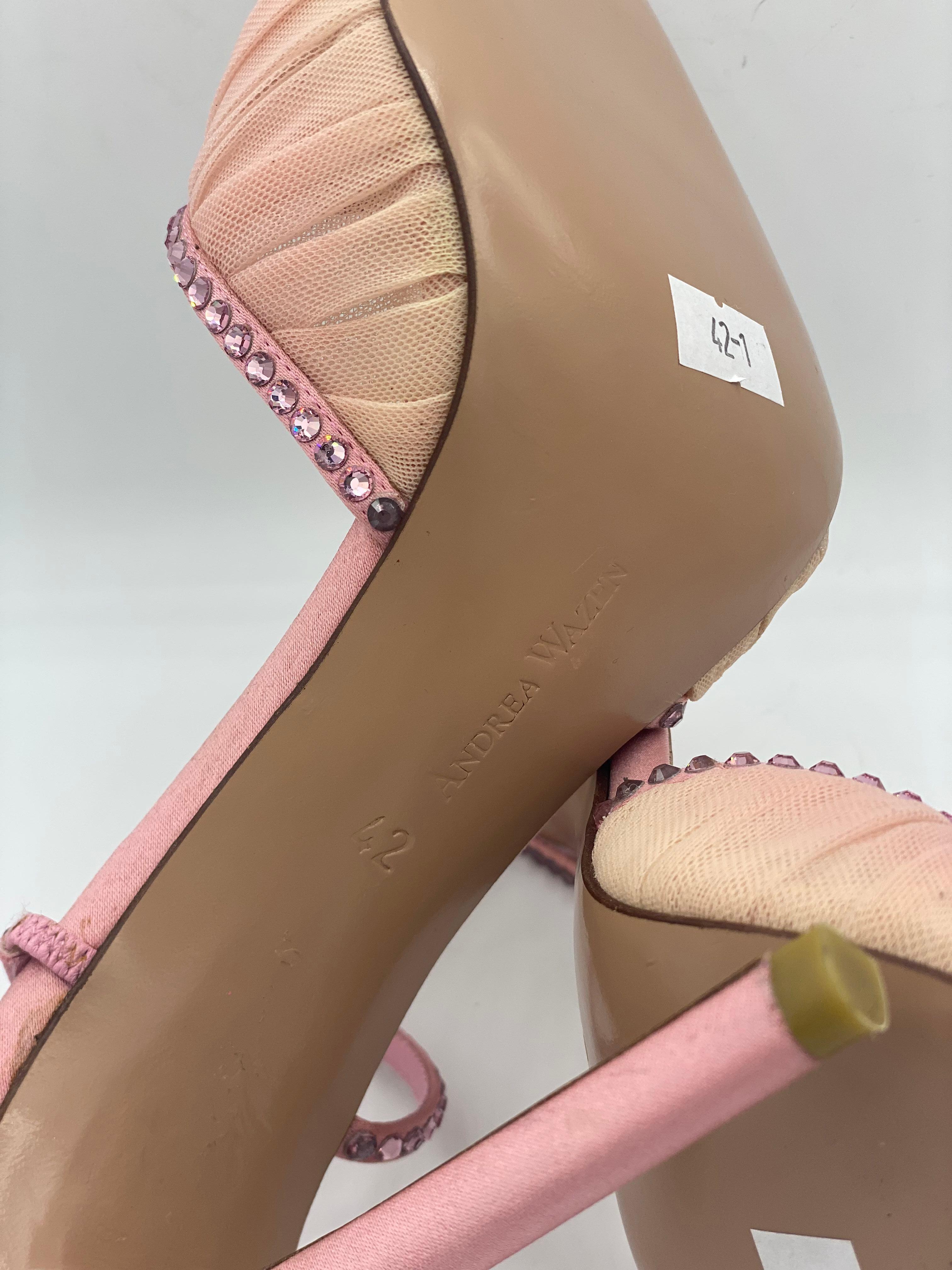 Andrea Wazen
Katy 105 Crystal Slingback Sandals in Tulle thumbnail 3