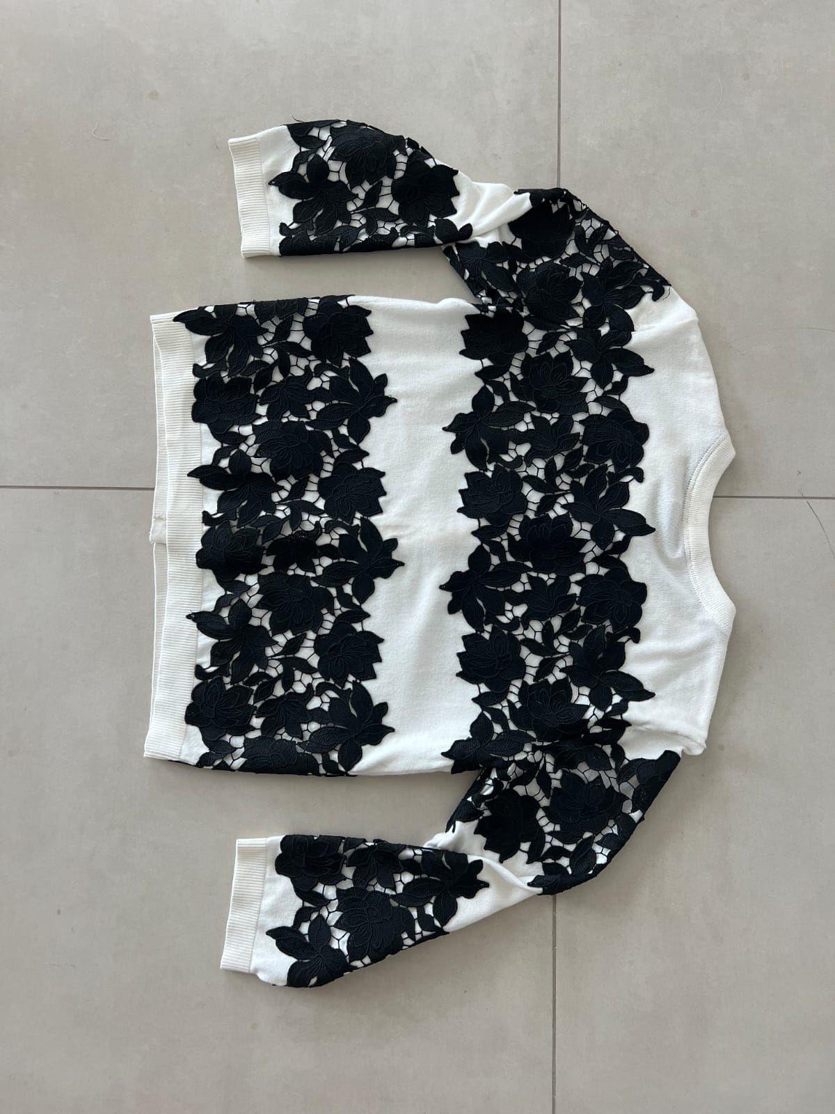 Alice + Olivia Crochet Lace Knit Cardigan thumbnail 4