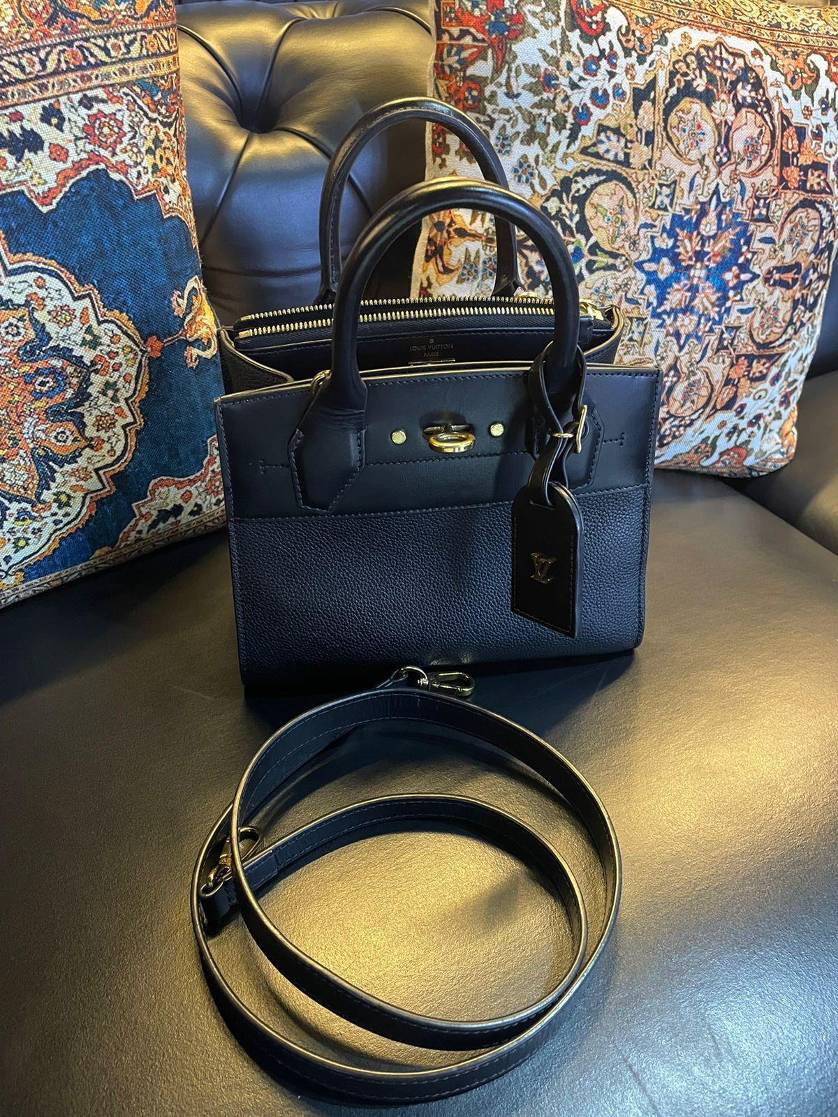 Louis Vuitton Black Leather City Steamer PM Bag thumbnail 2