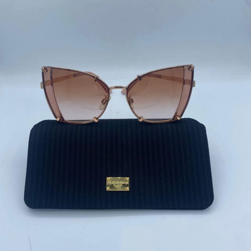 Dolce & Gabbana Brown/Gold Gradient Butterfly Sunglasses