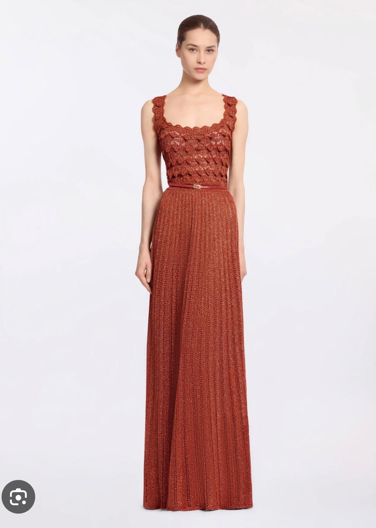 Elie Saab Orange Crochet Dress - Never Worn! thumbnail 6