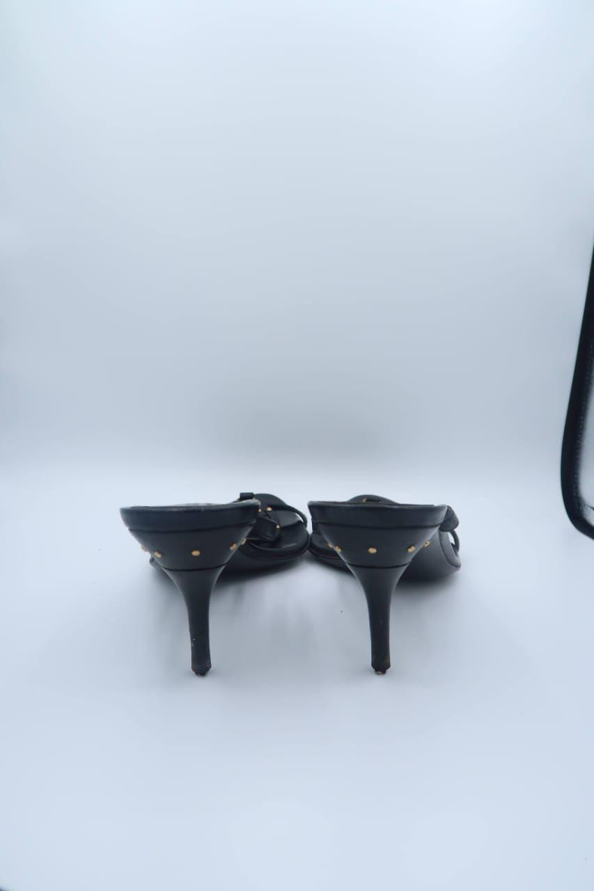 Gucci Black Leather Sandals thumbnail 4