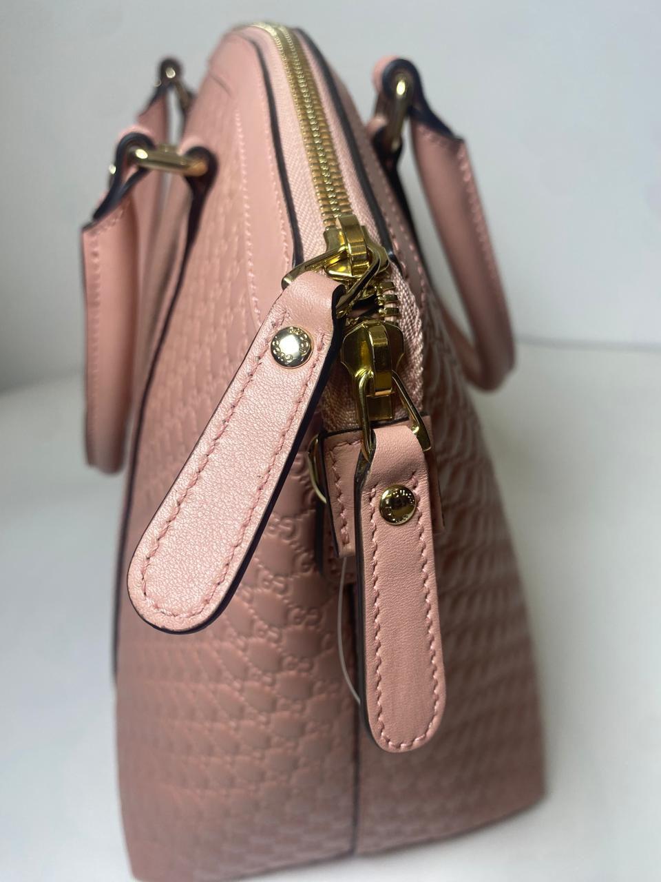 Gucci Pink Leather Dome Satchel thumbnail 4