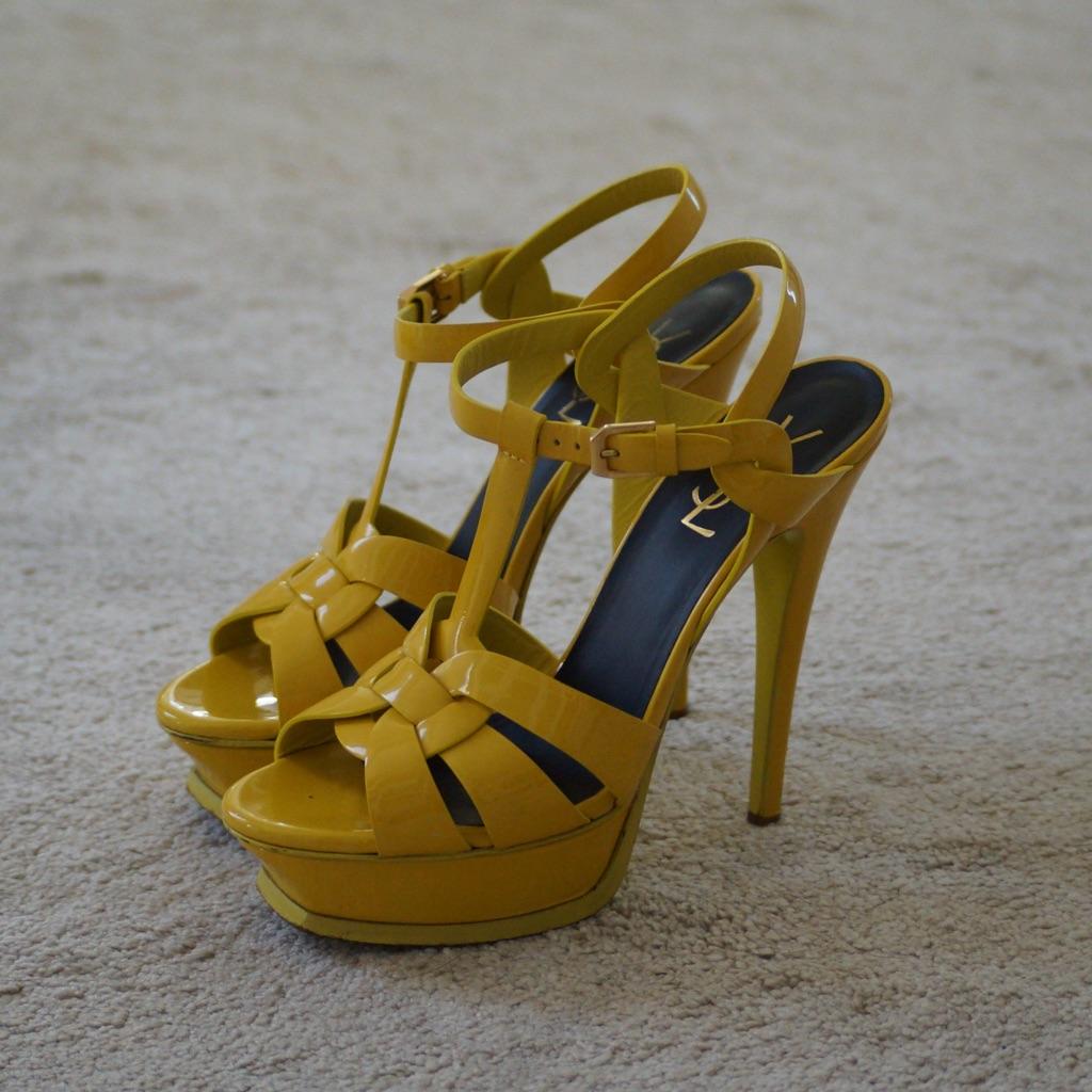 YSL Patent Leather Tribute Sandals thumbnail 1