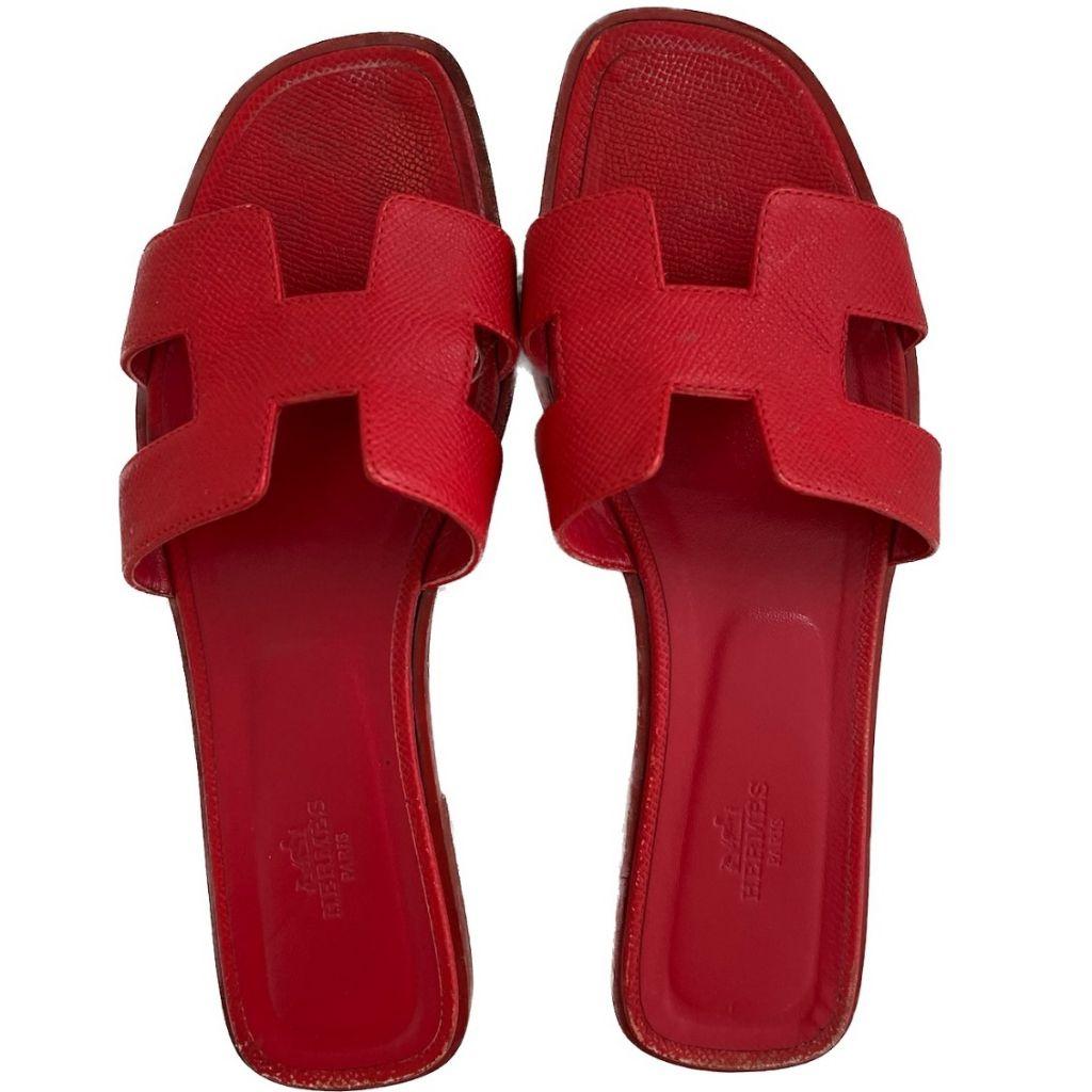Hermes Epsom Oran sandals in Calfskin