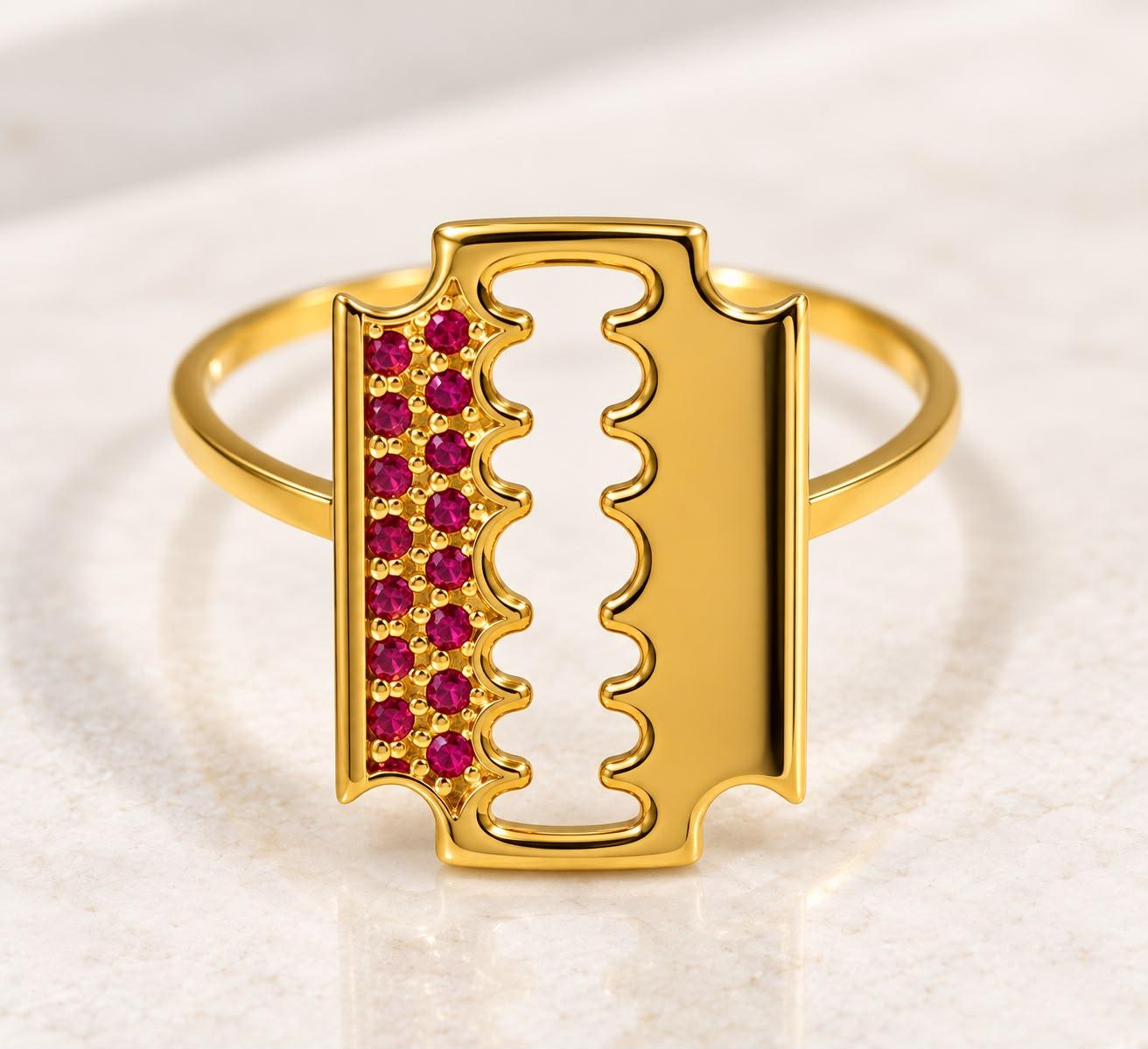 Razor blade ring