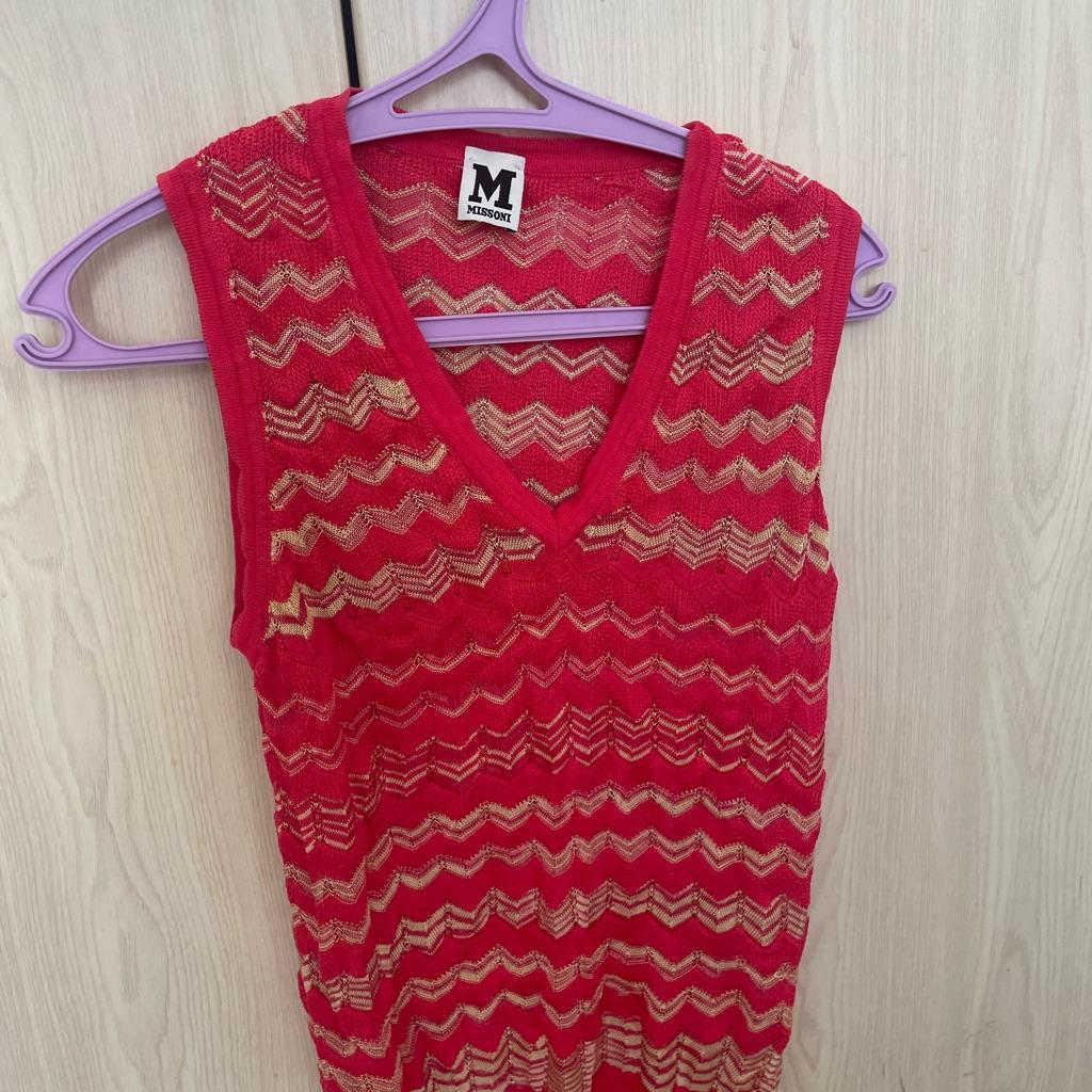 Hot pink tricots traditional Missoni top
