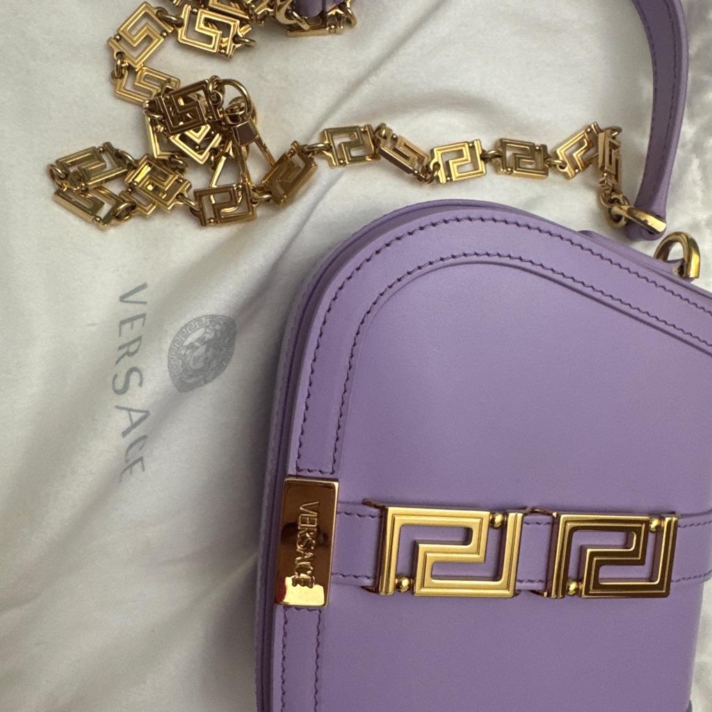 Versace Greca goddess leather crossbody bag